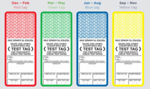 test-and-tag-colour-coding Electrical Test and Tag Belmont